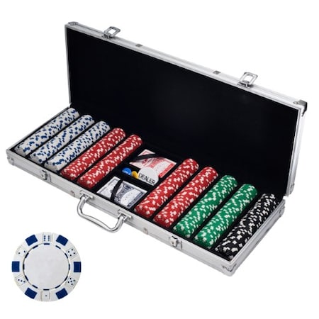 Toy Time Recreational Poker Set, 500 Chips and Case 797092DOE